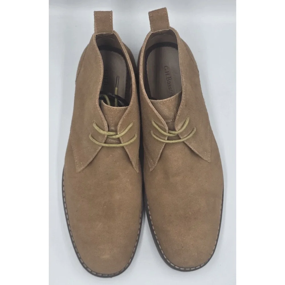 GH Bass Pearce Mens 11 D Tan Suede Leather Chukka Desert Boots Brown